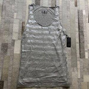 Heather Gray T-Shirt w/Sequins